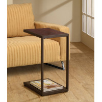 Coaster Furniture 901007 Rectangular Accent Table with Bottom Shelf Brown